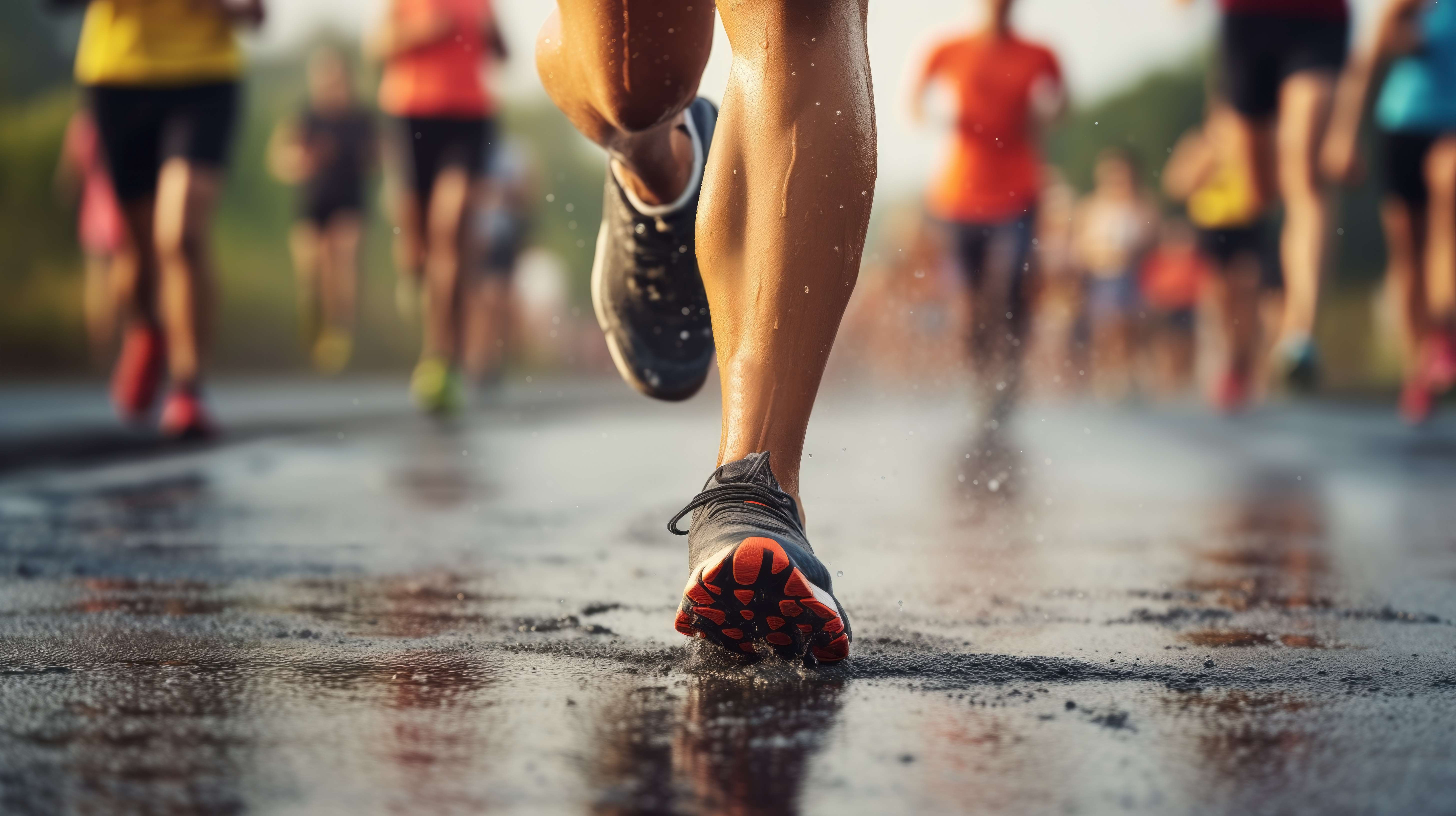 decorative image of one or more people doing sport